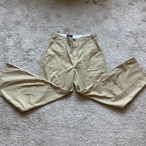 New Women's Levi's Premium Baggy Surplus Pants Size 28 x 29 Khaki MSRP $108